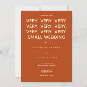 Typografi av liten Bröllop-bränd Orange, minimalt