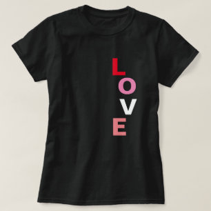 Typografi av Lodrät Cute Valentines day Kärlek T Shirt