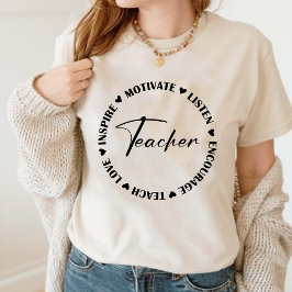 Typografi av minimalistisk Elegant för lärare T Shirt