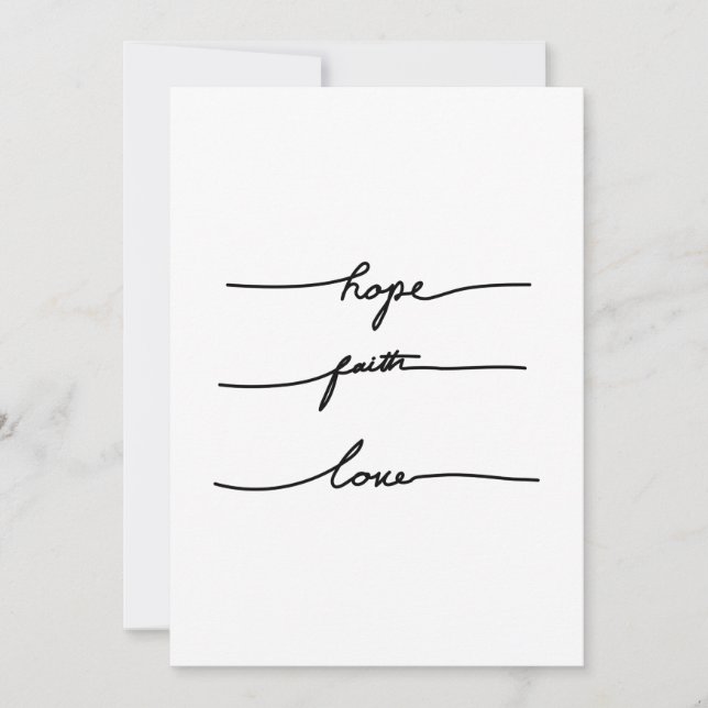 Typografi av minimicitattecken, hand plockade inbjudningar (Framsida)