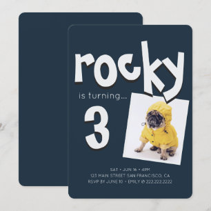 Typografi av modernt Coola för sällskapsdjur Inbjudningar