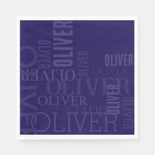 Typografi av Mörk-blå Coola Pappersservett