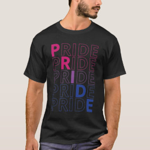 Typografi av Pridet LGBTQ Bisexual T Shirt