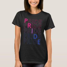 Typografi av Pridet LGBTQ Bisexual T Shirt