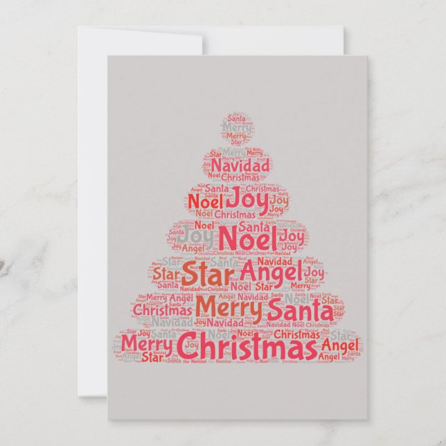 Typografi av Red Julgran Inbjudningar (Framsida)