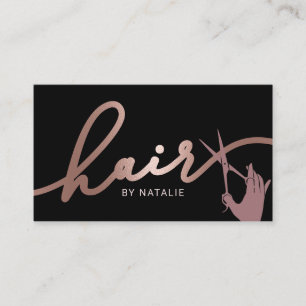 Typografi av Ro Guld-sax Hand Hairstylist Visitkort