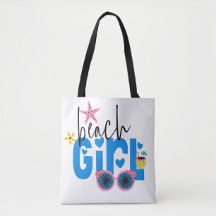 Typografi av Roligten Beach Girl Tygkasse
