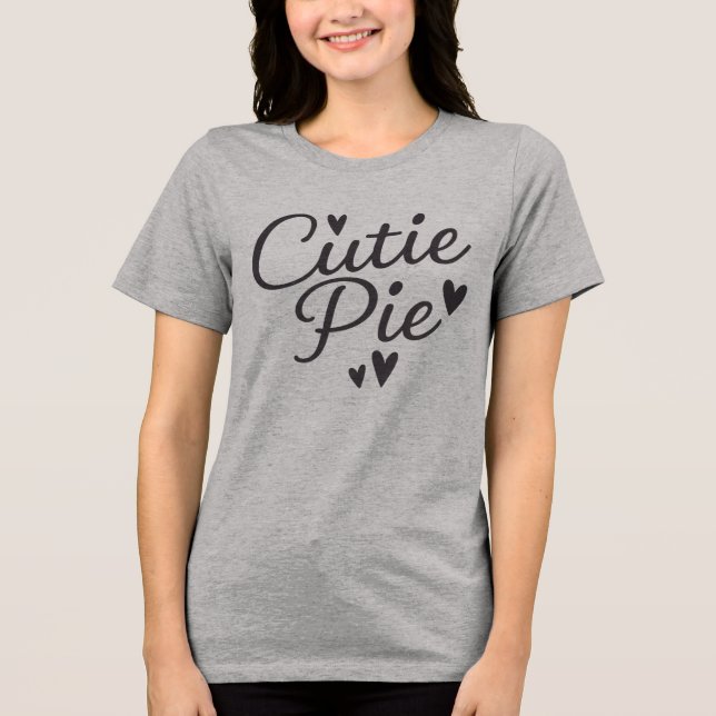 Typografi av ruttrogen "Cutie Paj" T Shirt (Framsida)