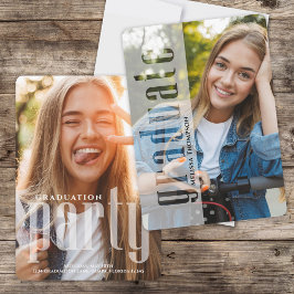 Typografi av Student Modern Photo Simple Snyggt Inbjudningar