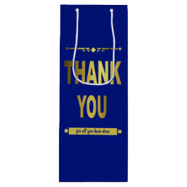 Typografi av Tack-avskrivning, blå Guld