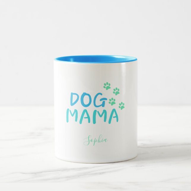 Typografi av Tass och Hund Två-Tonad Mugg (Center)