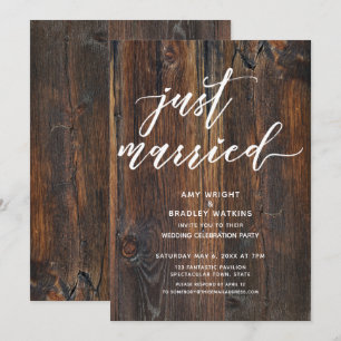 Typografi av texturerad Ny gifta Inbjudningar