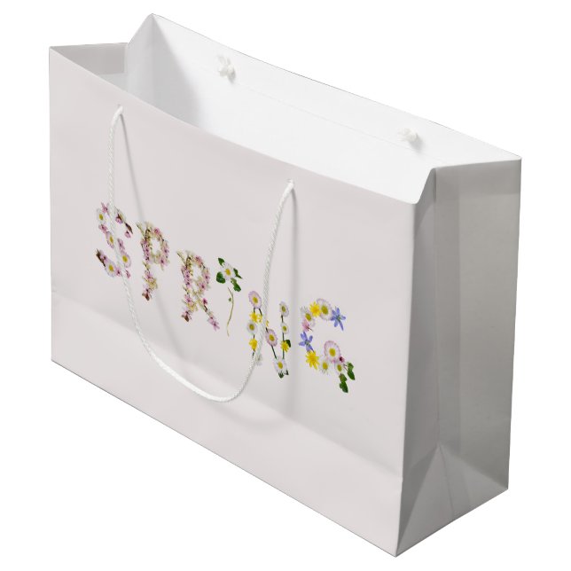 Typografi av Trendiget Flower VÅR i Chic (Framsidan Vinklad)