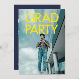 Typografi av typen Minimalistisk modern Grad Party Inbjudningar
