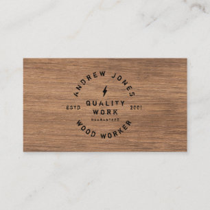 Typografi av vintage av mörk av trä, modernt, mini visitkort