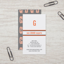 Typografi baserad på modern korall visitkort