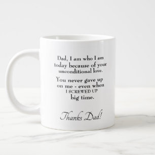 Typografi Best Pappa i World Uncondition Lov Jumbo Mugg