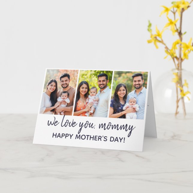 Typografi Bibelvers Fotokollage Mors dag Kort (Gul blomma)