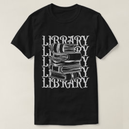 Typografi Bibliotek White T Shirt