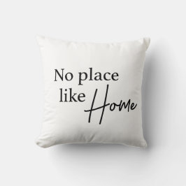 Typografi Black and white No ställe like home Kudde