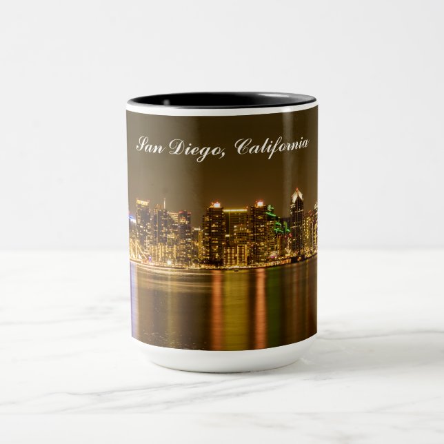 Typografi Black Guld San Diego Souvenir Mugg (Center)