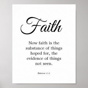 Typografi Black & White Faith är ämnet Poster
