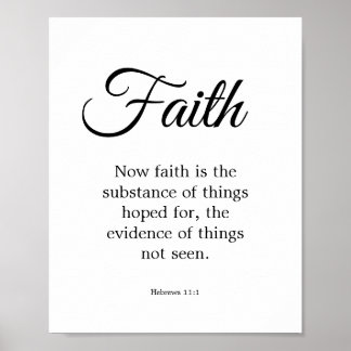 Typografi Black & White Faith är ämnet Poster
