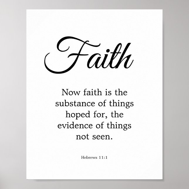 Typografi Black & White Faith är ämnet Poster (Framsidan)