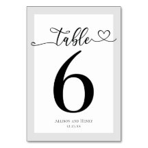 Typografi Black White Wedding Reception