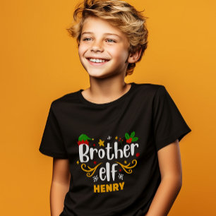 Typografi Broder Elf Kul Familj Matchande T Shirt