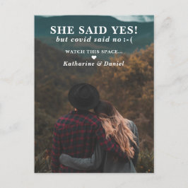 Typografi Bröllop efter uppskjutning sparar datum Meddelande Vykort