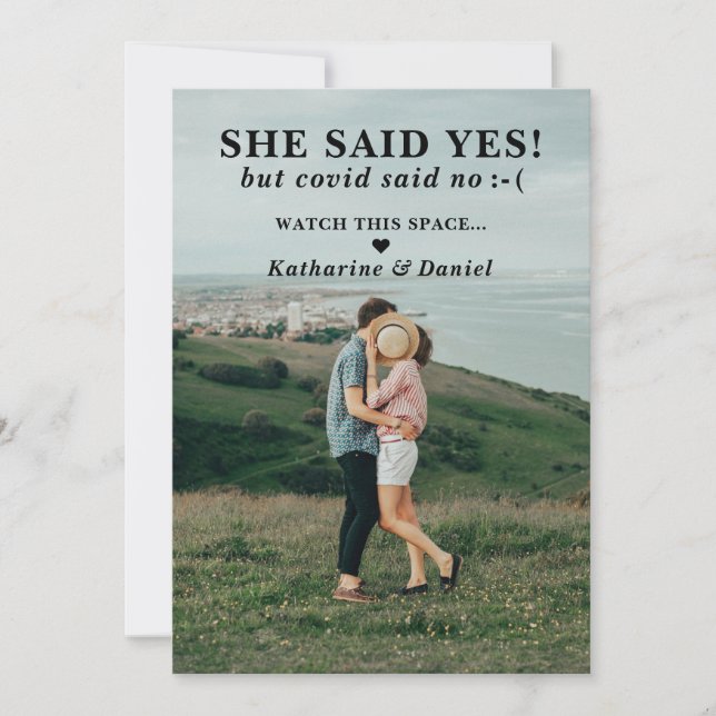 Typografi Bröllop efter uppskjutning sparar datum Spara Datumet (Framsida)