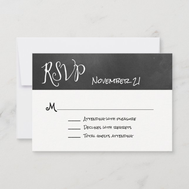 Typografi-Bröllop OSA för kalkkort (Framsida)
