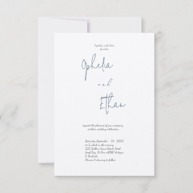 Typografi bröllopsinbjudan inbjudningar (Framsida)