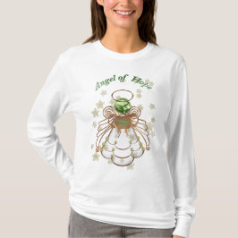 Typografi Bronze jul Angel of Hope & Stars T Shirt