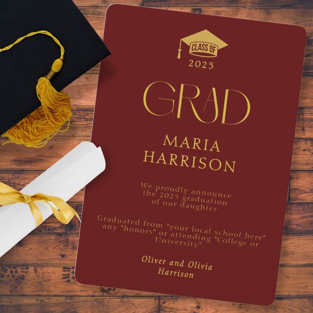 Typografi Burgundy och Guld - inget fotomeddelande Meddelande (Skapare uppladdad)