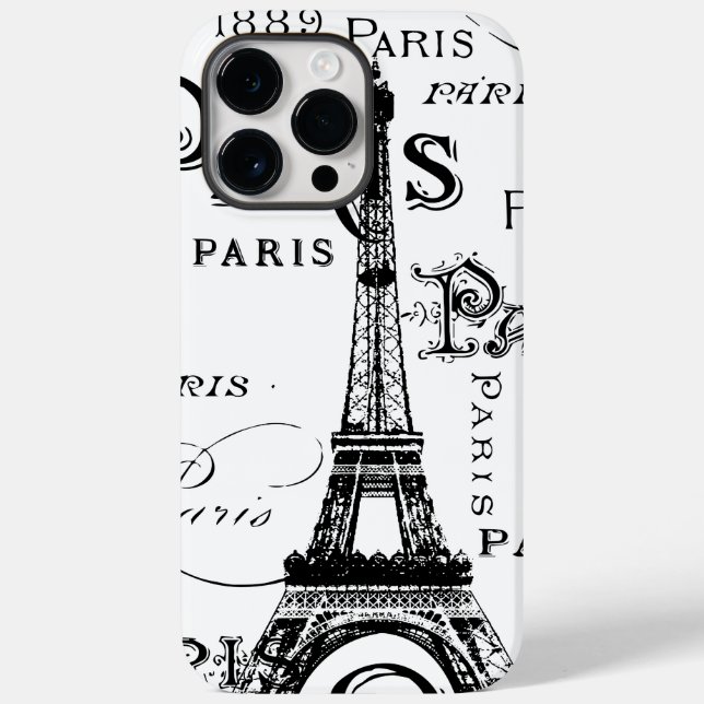 Typografi Calligraphy Paris Frankrike Eiffel Torn (Baksida)
