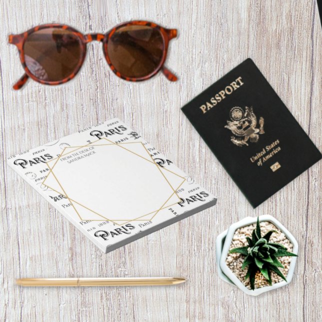 Typografi Calligraphy Paris Frankrike Eiffel Torn Anteckningsblock (Skapare uppladdad)