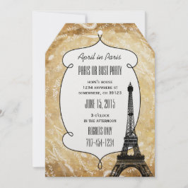 Typografi Calligraphy Paris Frankrike Eiffel Torn Inbjudningar