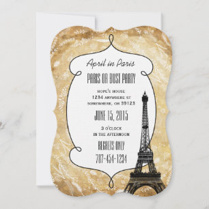 Typografi Calligraphy Paris Frankrike Eiffel Torn Inbjudningar