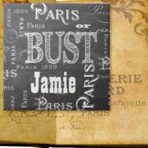 Typografi Calligraphy Paris Frankrike Eiffel Torn Kakelplatta