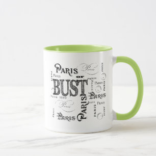 Typografi Calligraphy Paris Frankrike Eiffel Torn Mugg