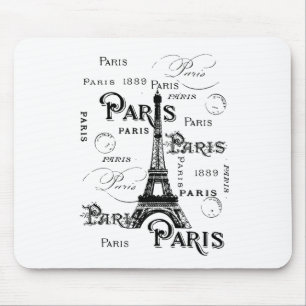 Typografi Calligraphy Paris Frankrike Eiffel Torn Musmatta