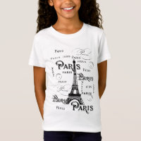 Typografi Calligraphy Paris Frankrike Eiffel Torn