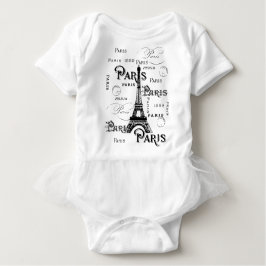 Typografi Calligraphy Paris Frankrike Eiffel Torn Tee