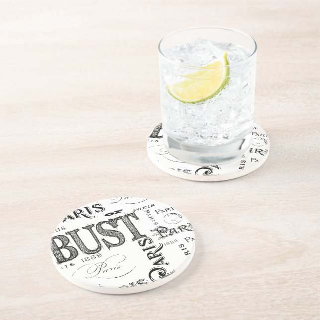 Typografi Calligraphy Paris Frankrike Eiffel Torn Underlägg (Sidan)