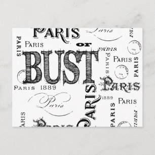 Typografi Calligraphy Paris Frankrike Eiffel Torn Vykort