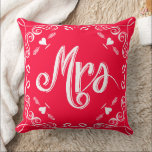 Typografi Chalkboard Mrs Brides Rosa eller Any Fär Kudde<br><div class="desc">Chalkboard Vintage Modern Mr. och Chalkboard Bröllop Pillows.Du kan anpassa denna vackra Elegant Vintage Coral, Blue, Grått and White Vintage Bird Pillow för att säga vad du tycker om eller använda den nuvarande Mrs. för Bride/frun eller köpa två fru och en Mr för Newlyweds. Tittar du för 2:a årsdagen av...</div>