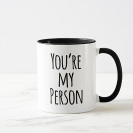 Typografi citat Du är min personvän Mugg