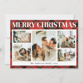 Typografi Classy Play Photo Collage jul Julkort